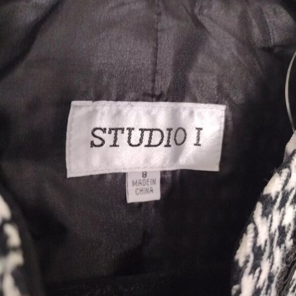 Women's Checkered Blazer Formal Black White Career Office Women’s Size 8 - Picture 9 of 11